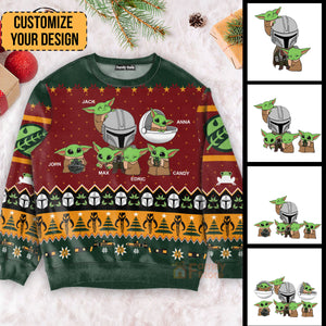 Baby Yoda The Mandalorian - Gift For Christmas - Personalized Ugly Sweater - NA94