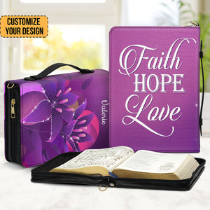 Faith, Hope, Love - Thoughtful Gift For Christians - Personalized Bible Covers - AT4080716