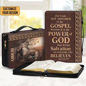 For I Am Not Ashamed Of The Gospel - Unique Personalized Bible Covers - AT4082405