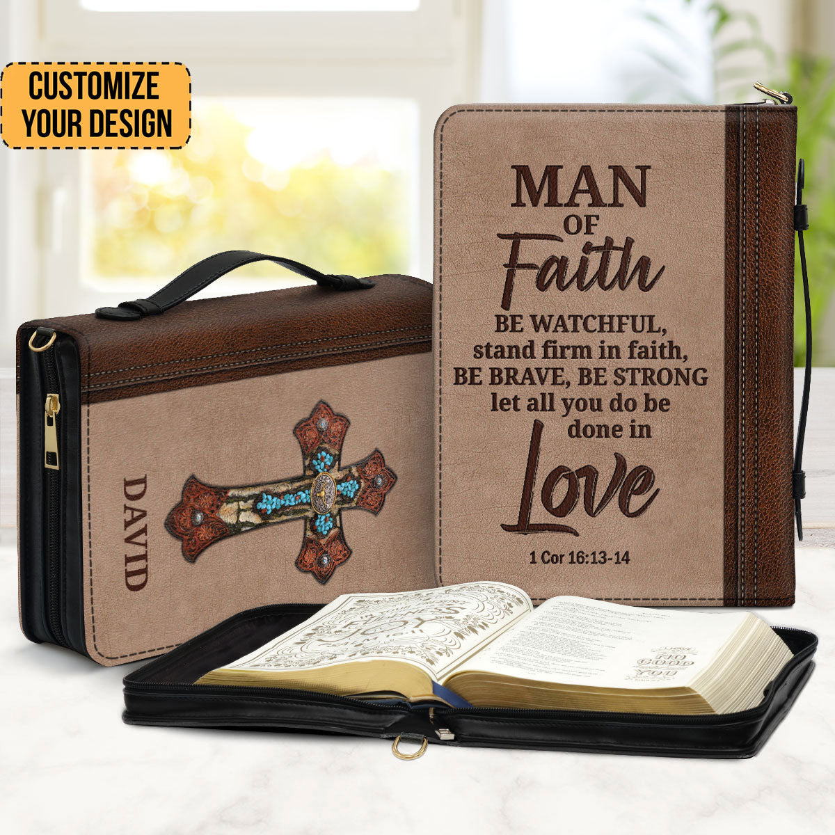 Man Of Faith - Beautiful Personalized Bible Covers - AT4082454