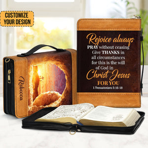 Rejoice Always, Pray Without Ceasing - Thoughtful Gift For Christians - Personalized Bible Covers - AT4081411