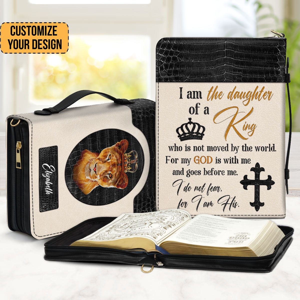 For My God Is With Me And Goes Before Me - Awesome Personalized Bible Covers - AT4082406