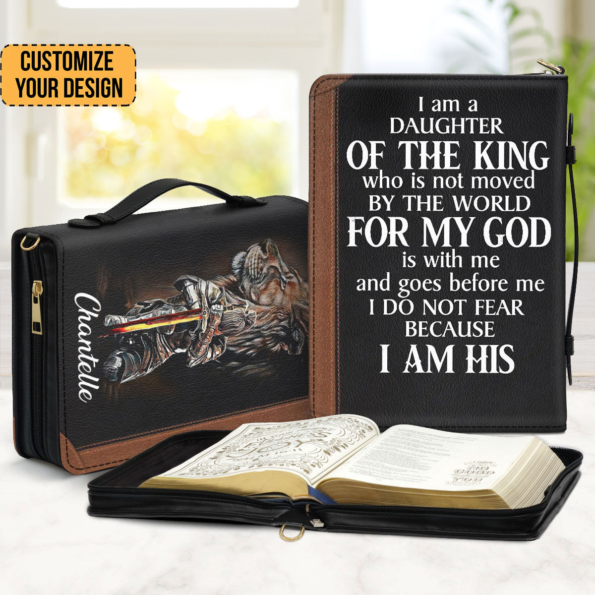 Lion I Am A Daughter Of The King - Beautiful Personalized Bible Covers - AT4082424