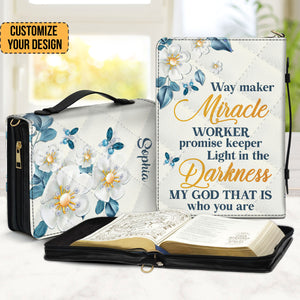 Way Maker And Miracle Worker - Personalized Bible Covers - AT4080601