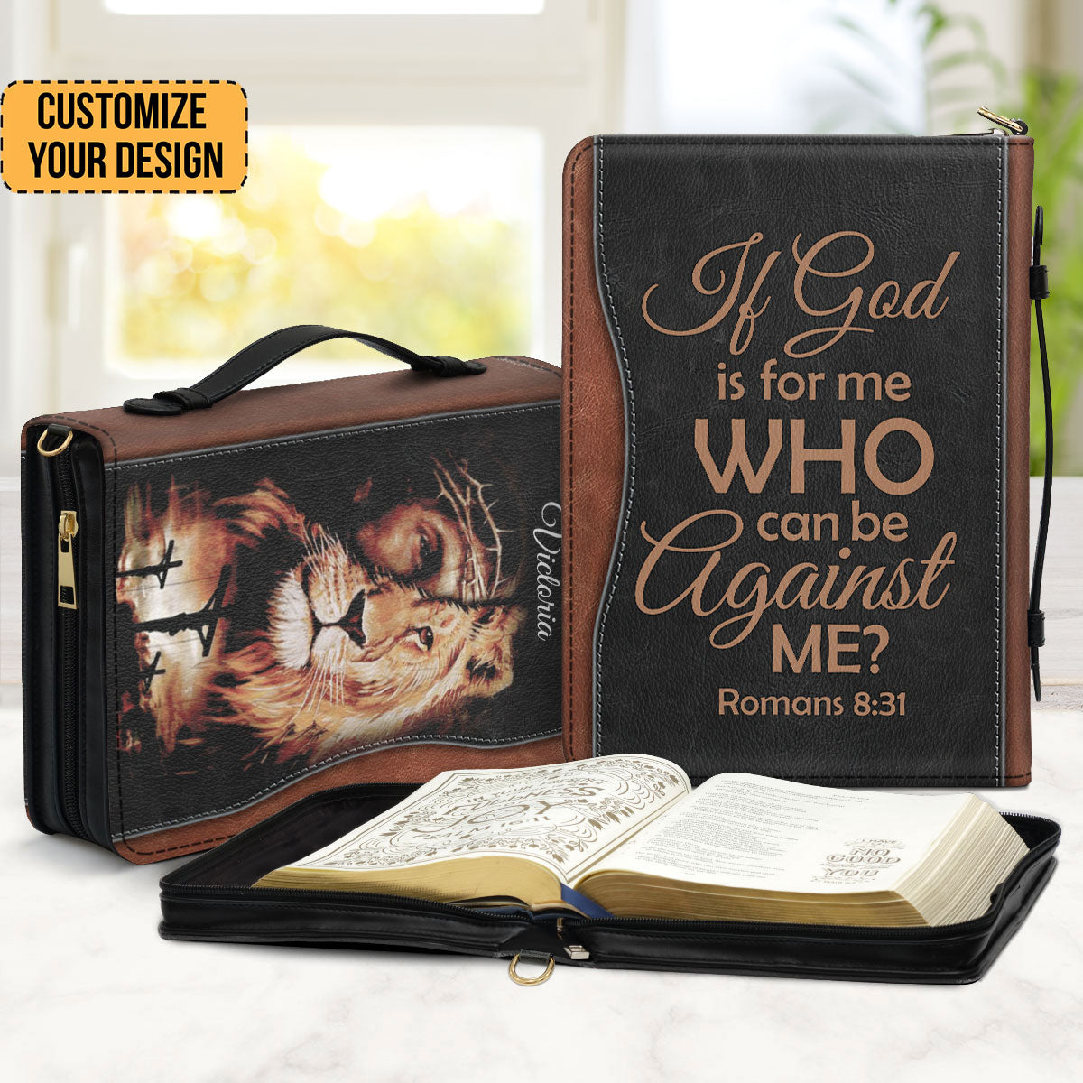 If God Is For Me Who Can Be Against Me - Unique Personalized Bible Covers - AT4082465