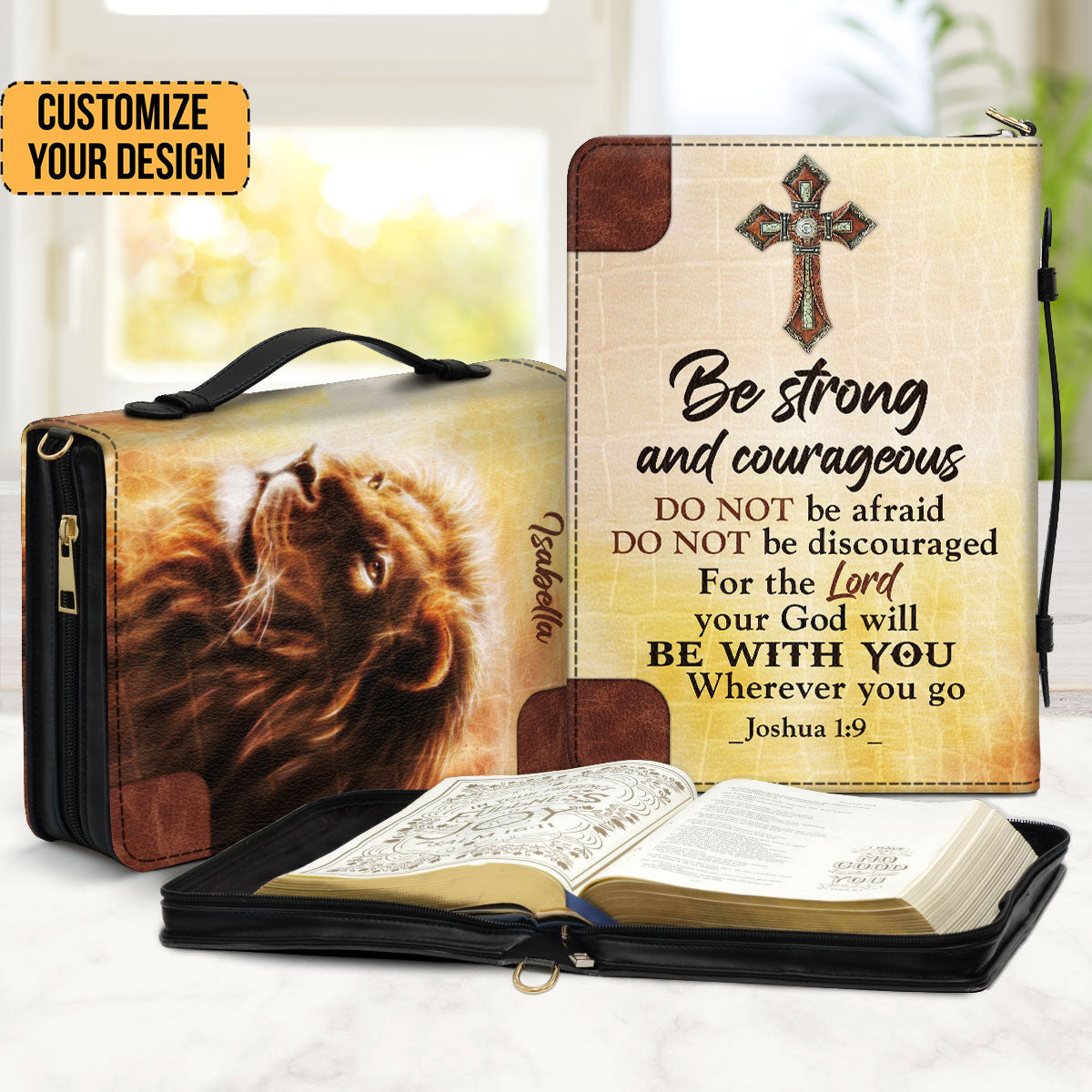 Be Strong And Courageous - Thoughtful Gift For Christians - Personalized Bible Covers - AT4080708