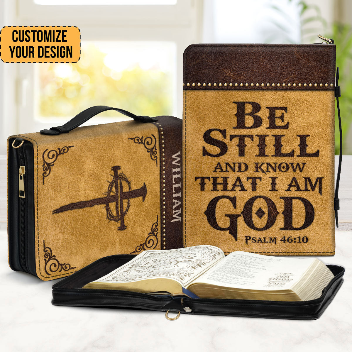 Be Still And Know That I Am God - Thoughtful Gift For Christians - Personalized Bible Covers - AT4082463