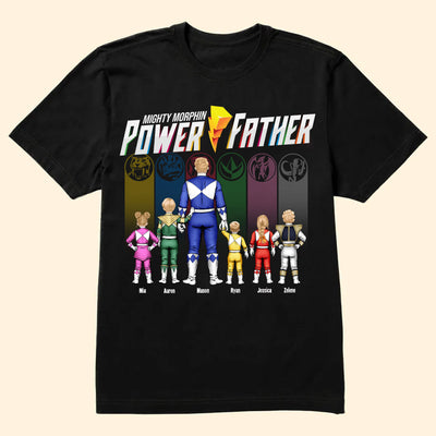 Mighty Morphin Power Rangers Father - Gift For Dad - Personalized TShirt - CL21 NA94