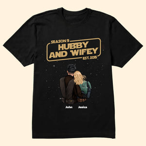 Season Hubby And Wifey - Gift For Couple - Personalized Couple Tshirt - CL19 NH96