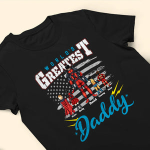 Super Hero The World's Greatest Daddy - Gift For Dad - Personalized TShirt - CL02 NA94