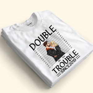 Wizard Couples Double Trouble Since - Personalized Matching Couple Shirts - CL20 PT