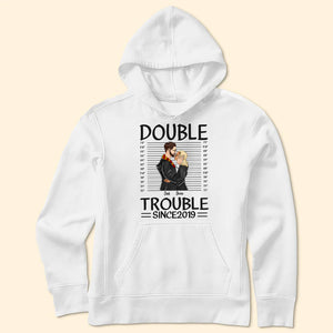 Wizard Couples Double Trouble Since - Personalized Matching Couple Shirts - CL20 PT