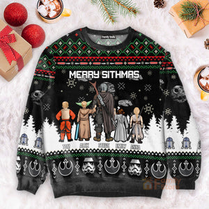 Dad Star Wars Merry Xmas - Personalized Ugly Sweatshirt - Gift for Dad, Grandpa, Husband CL08 NH96