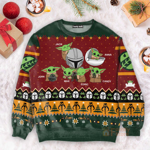 Baby Yoda The Mandalorian - Gift For Christmas - Personalized Ugly Sweater - NA94