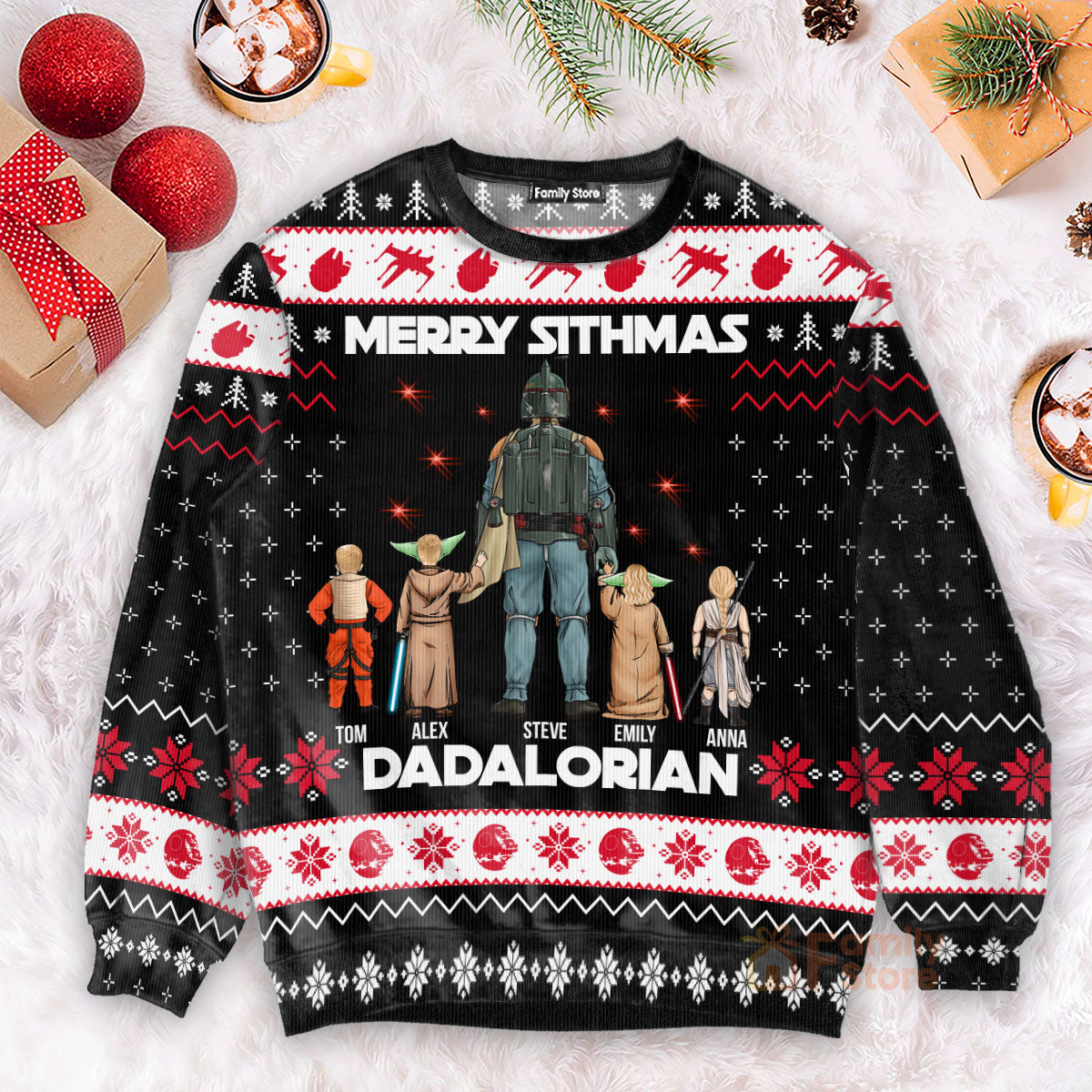 Merry Sithmas Darth Vader - Gift For Dad - Personalized Ugly Sweater - CL08 NA94