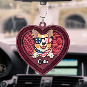 My Heart Paw - Gift For Pet Lovers - Personalized Car Hanging Ornament - CL12 NA94