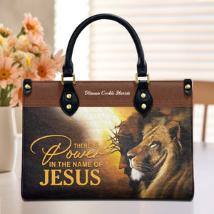 There Is Power In The Name Of Jesus - Awesome Personalized Leather Handbag - AT4081457