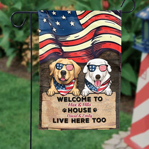 Welcome To The Pets House - Gift For Pet Lovers - Personalized Flag