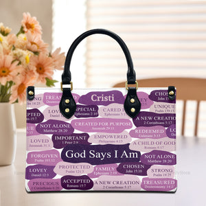 What God Says About You - Unique Personalized Leather Handbag - AT4081243