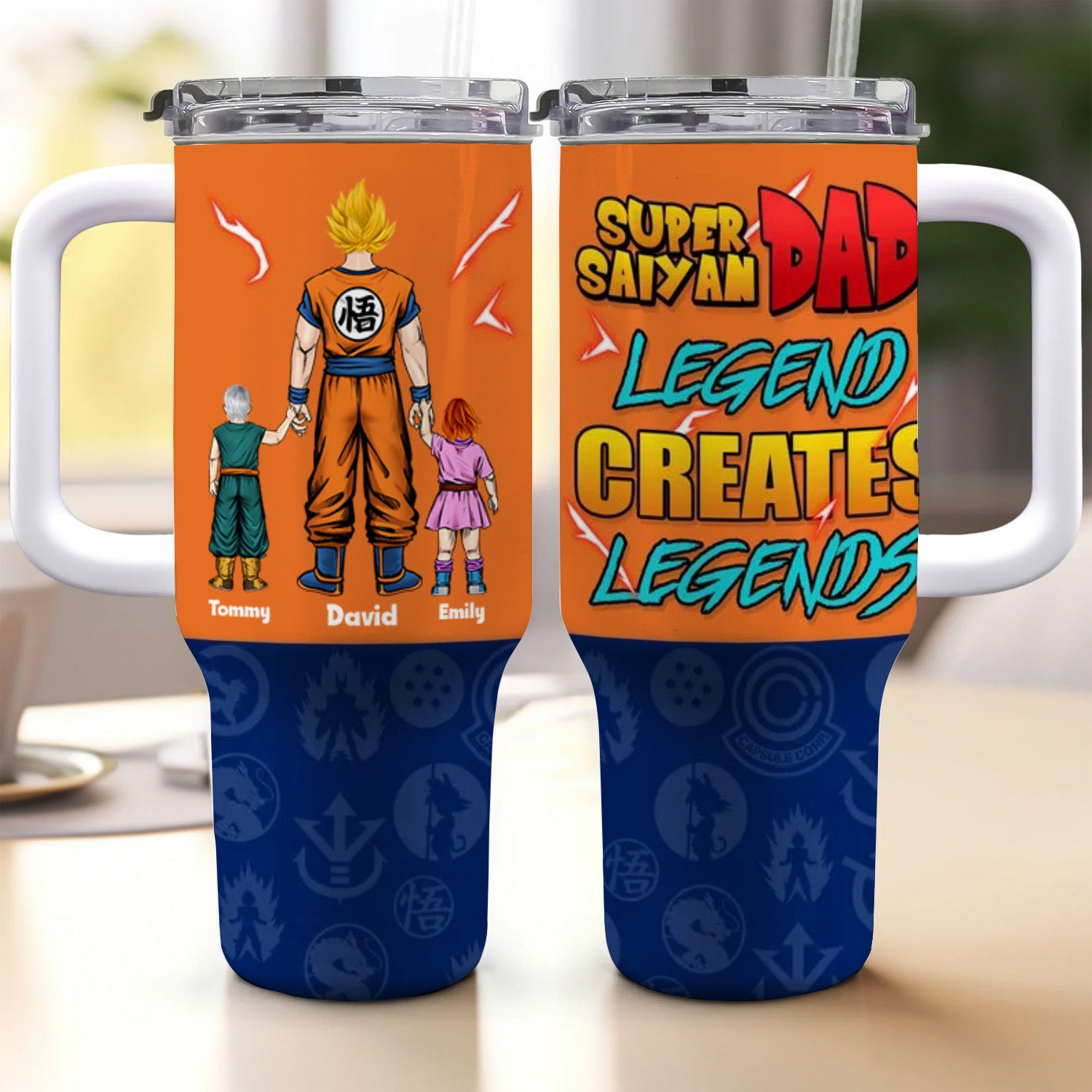 Legend Creates Legends - Gift For Father's Day - Personalized 40oz Tumbler Cup With Straw