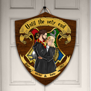 Wizard Couple Until The Very End - Gift For Couple - Personalized Custom Shaped Wood Sign - CL20 NH96