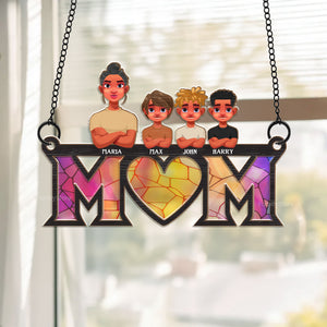 Mother We Love You - Personalized Window Hanging Suncatcher Ornament - Gift For Mom, Grandma, Mother's Day - CL50 NA94