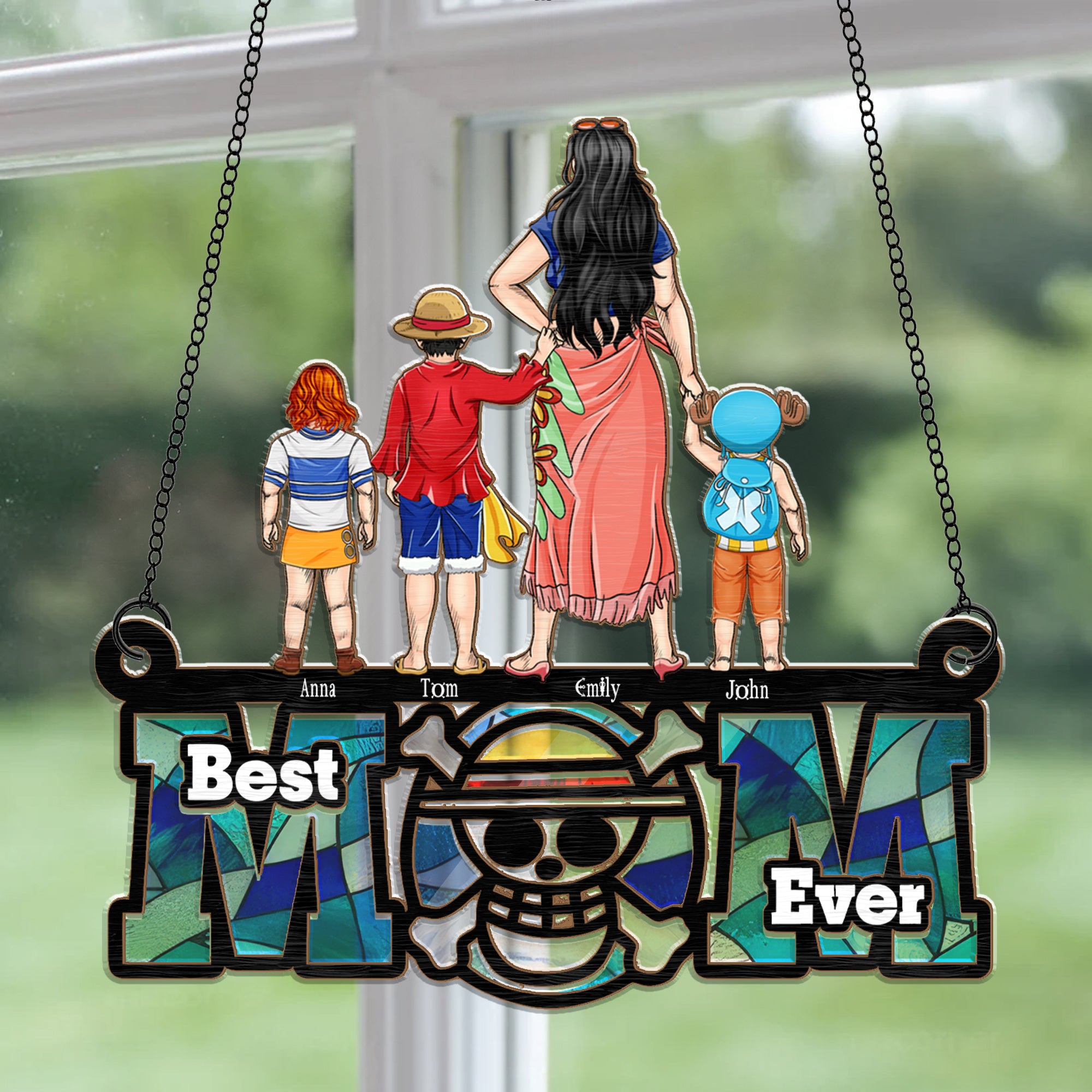 Best Pirate Mom Ever - Gift For Mother - Window Hanging Suncatcher Ornament - CL11 NH96