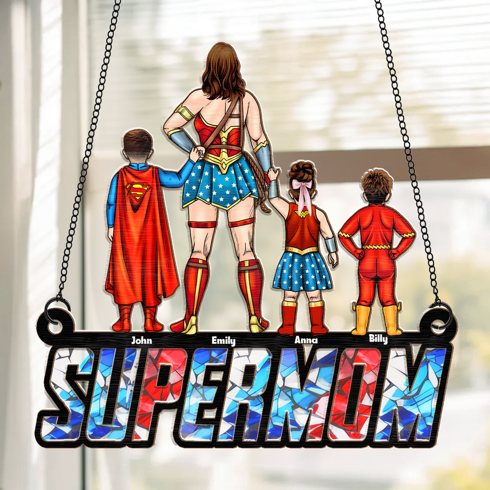 Super Mom - Gift For Mother - Window Hanging Suncatcher Ornament - CL02 NH96