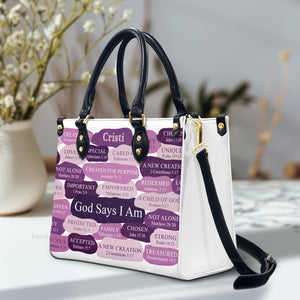 What God Says About You - Unique Personalized Leather Handbag - AT4081243