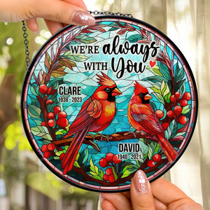 I Am Always With You - Memorial Gift - Personalized Stained Glass Window Hanging Suncatcher - NA94