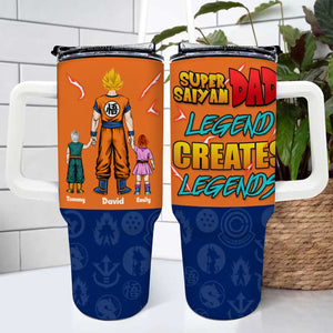 Legend Creates Legends - Gift For Father's Day - Personalized 40oz Tumbler Cup With Straw