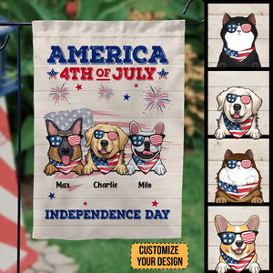 America Happy Independence Day - Gift For Pet Lovers - Personalized Flag