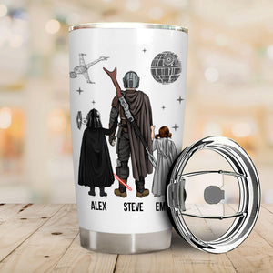 Knowledge About The Galaxy Family Tree - Gift For Dad - Personalized Tumbler - CL08 NA94