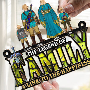 The Legend Of Family A Link To The Happiness - Personalized Window Suncatcher Ornament - Gift For Family Memmber - CL07 NH96