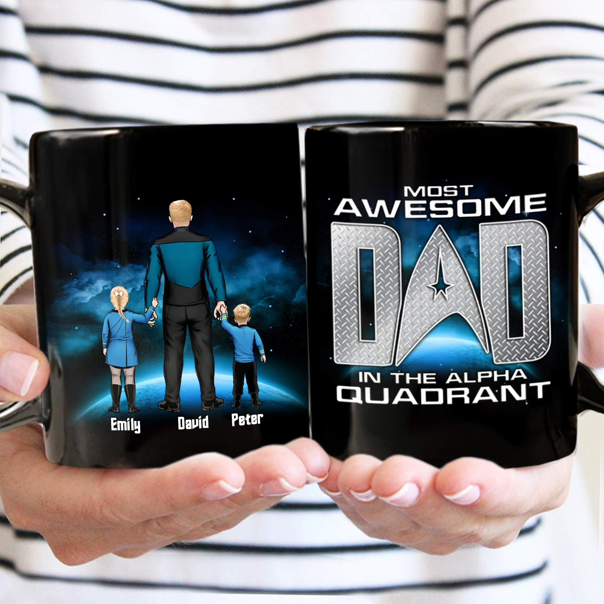 Most Awesome Dad In The Alpha Quadrant - Gift For Dad - Personalized Ceramic Mug - CL22 NA94