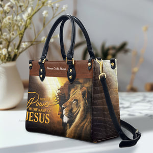 There Is Power In The Name Of Jesus - Awesome Personalized Leather Handbag - AT4081457