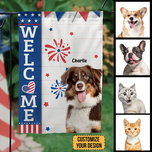 Hello Human, Welcome To My House Happy 4th July - Gift For Pet Lovers - Personalized Flag - NA94