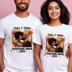 Fall Together Since Black African - Personalized Shirt - Gift For Couple, Husband Wife, Anniversary, Engagement, Wedding, Marriage Gift - GR5 NH96