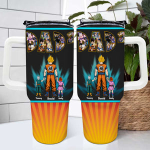 Goku San Daddy's Team - Gift For Father's Day - Personalized 40oz Tumbler Cup With Straw