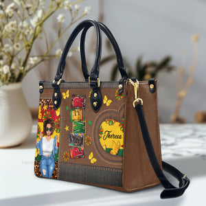 Power to the People Juneteenth  - Personalized Leather Bag - Birthday Gift For Black Woman, Mother, Friend, Sister | GR3