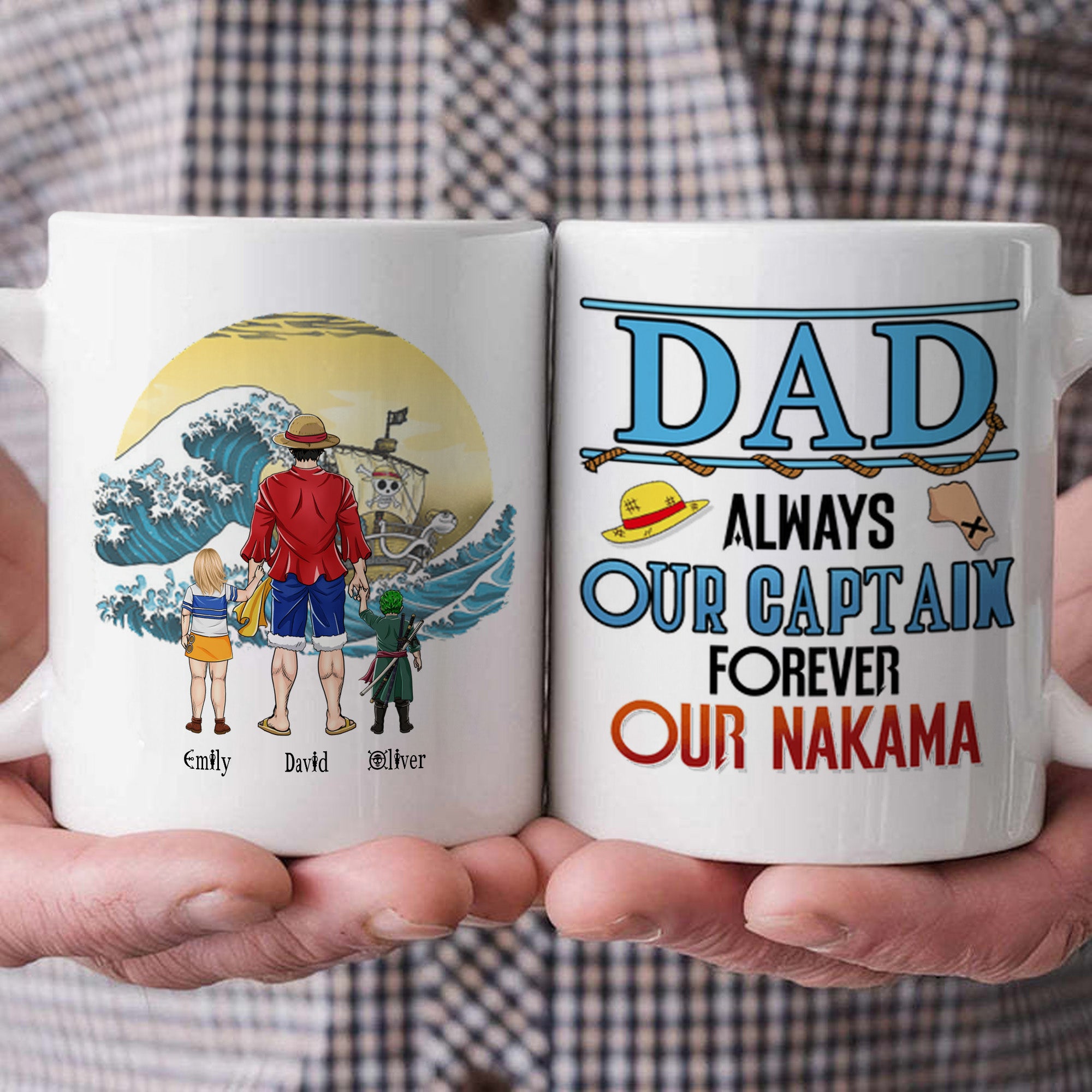 One Piece Dad Always My Captain Forever My Nakama - Gift For Dad - Personalized Ceramic Mug CL11