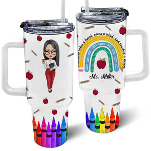 Being A Teacher Custom Photo - Personalized Custom Tumbler With Handle - Teacher's Day Gift For Teacher