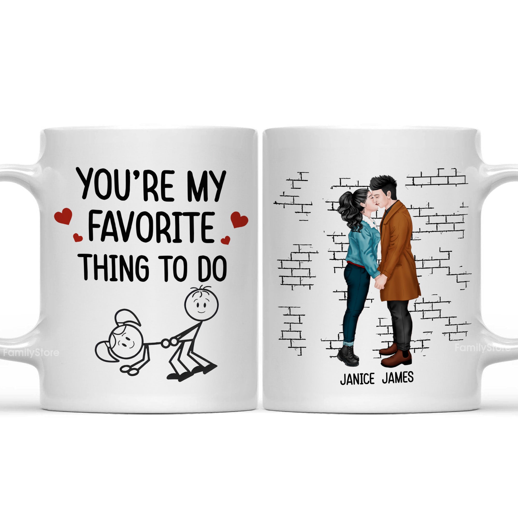 You Are My Favorite Thing To Do - Personalized Ceramic Mug - Gift For Couple, Husband Wife, Anniversary, Engagement, Wedding, Marriage Gift - CL30 NH96