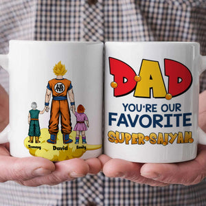 Daddy Is Our Favorite Saiyan Dragon Balls - Gift For Father's Day - Personalized Ceramic Mug