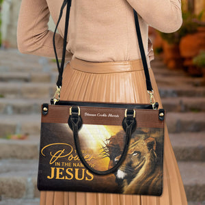 There Is Power In The Name Of Jesus - Awesome Personalized Leather Handbag - AT4081457