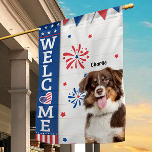 Hello Human, Welcome To My House Happy 4th July - Gift For Pet Lovers - Personalized Flag - NA94