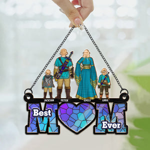 Best Mom Ever Zelda Mom - Personalized Window Suncatcher Ornament - Gift for Mom, Grandma, Wife CL07 - NH96