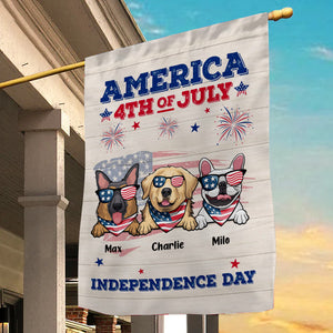 America Happy Independence Day - Gift For Pet Lovers - Personalized Flag