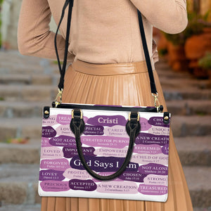 What God Says About You - Unique Personalized Leather Handbag - AT4081243