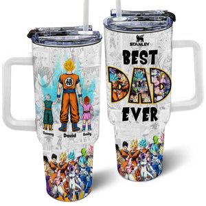 Best Dad Ever In The Universe - Gift For Father's Day - Personalized 40oz Tumbler Cup With Straw